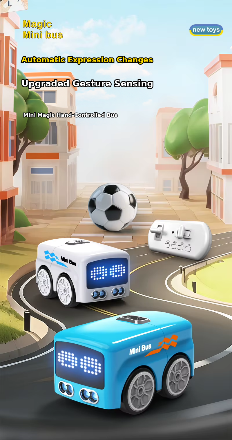 Gesture Sensing Mini Bus – Remote Control & Obstacle Avoidance Toy