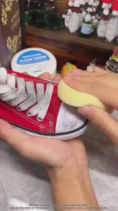 Restore White Shoes in Minutes — Waterless Cleaning Cream